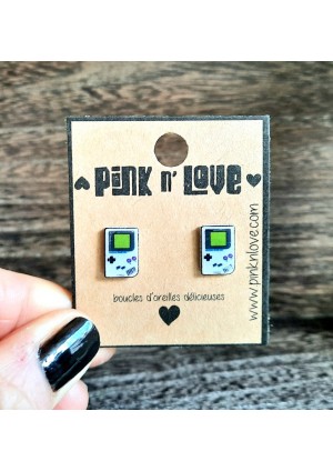 Boucles d'Oreilles Par Pink n' Love - Game Boy